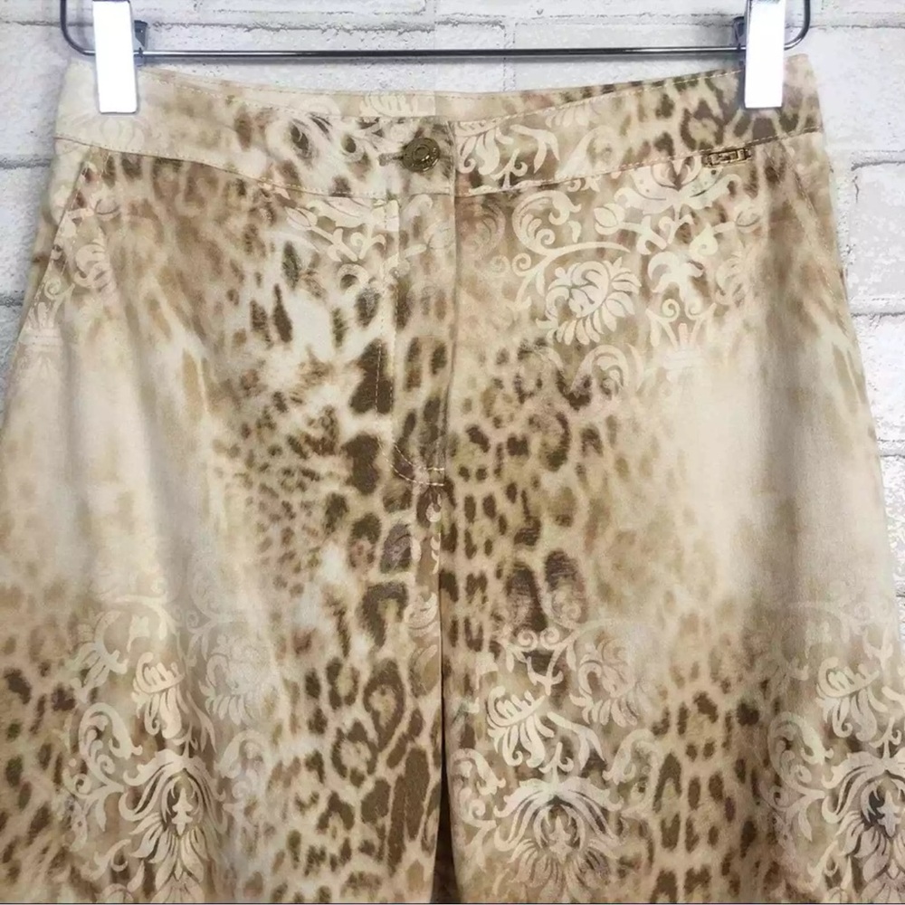 ST.John Vtg 90s Y2K Leopard Print High-waist Straight Leg Pants size 2 - Picture 3 of 9